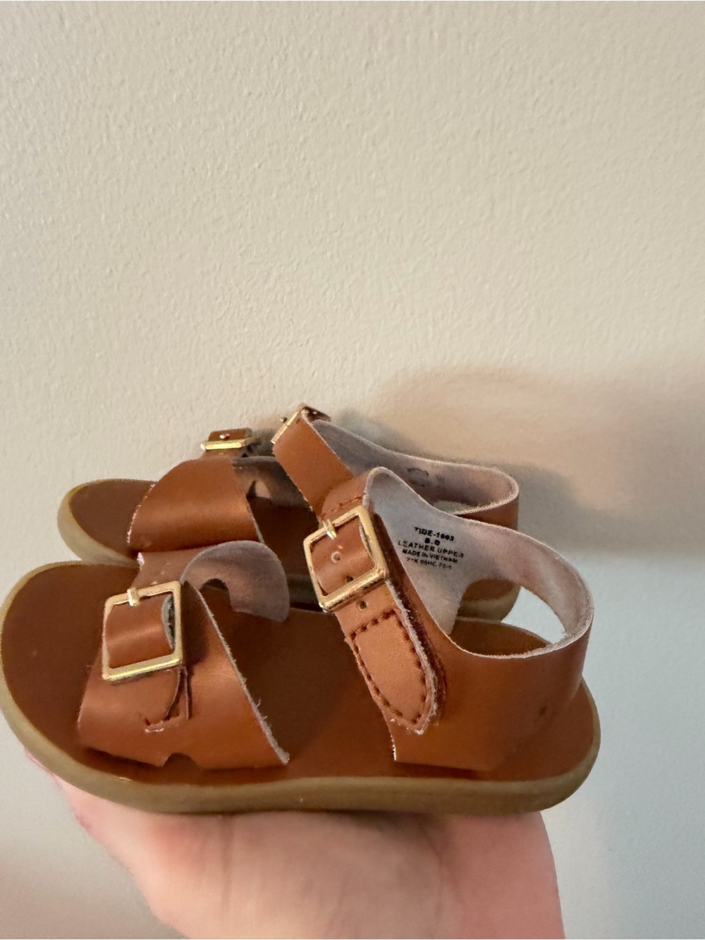 Footmates Brown Leather Buckle Sandals